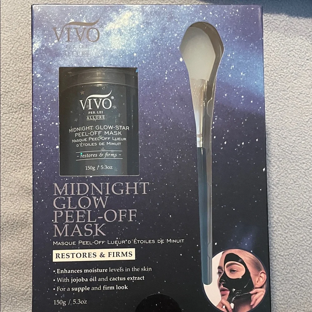 Vivo Midnight Glow-Star Peel-Off Mask with Brush